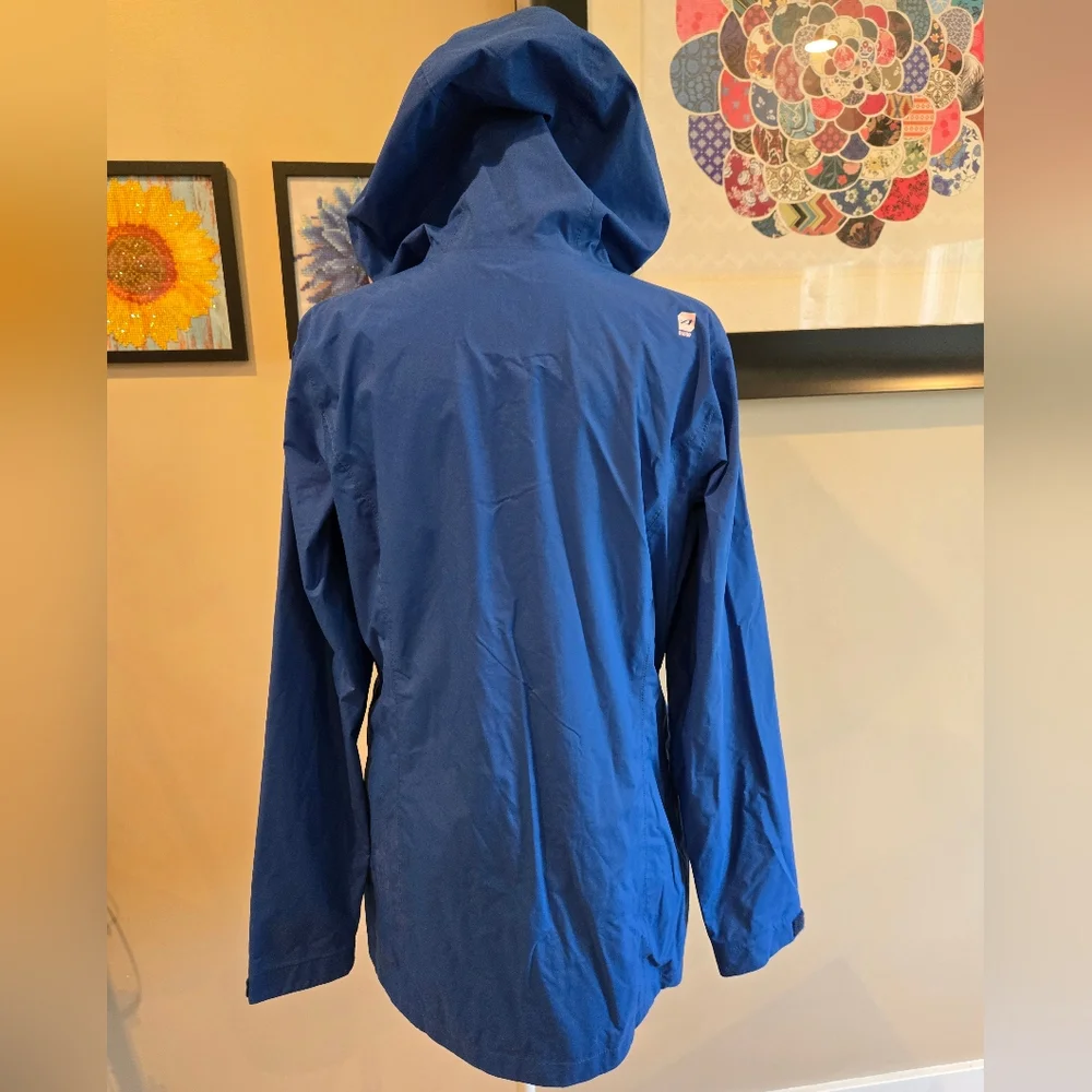 Orage Small Women's Blue Hooded Rain weatherproof Jacket - Picture 3 of 13